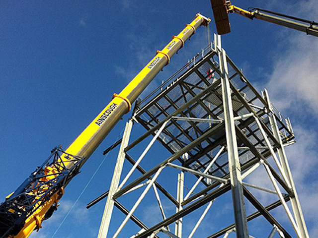 120ft High Conveyor Transfer Tower Installation - Glenrothes - Scotland